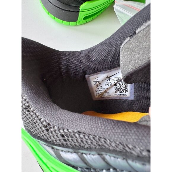 NIB 2020 NIKE x OFF-WHITE Air Rubber Dunk Black Green Strike Sneakers, Size 7 - Picture 15 of 16